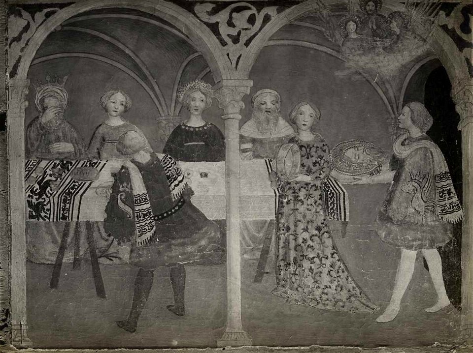 Maestro del 1458 - Salome consegna ad Erodiade la testa di san Giovanni Battista, inv. 289 (128)