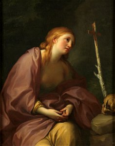 Magdalena penitente, de Anton Raphael Mengs (Museo del Prado). Free illustration for personal and commercial use.