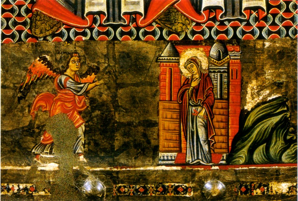 Maestro di greve, madonna di casale, dettaglio annunciazione