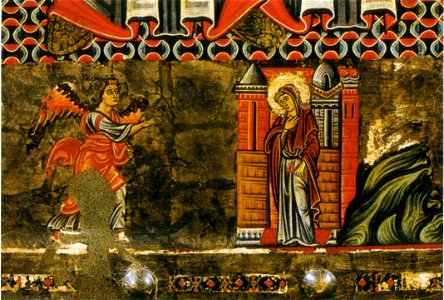 Maestro di greve, madonna di casale, dettaglio annunciazione