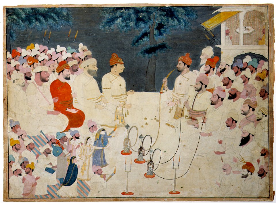 Maharaja Sansar Chand receives some visitors (6124527703)
