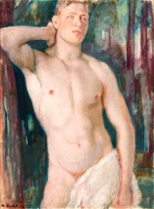 Magnus Enckell - Young Nude Male. Free illustration for personal and commercial use.