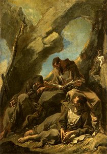 Alessandro Magnasco - Three Camaldolese Monks in Meditative Prayer