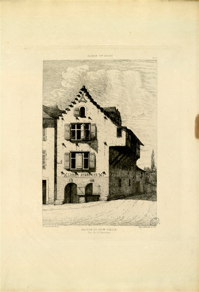 Maison du XVIme siècle - Rue de la Barraque - Fonds Ancely - B315556101 A LAFOND 1 031