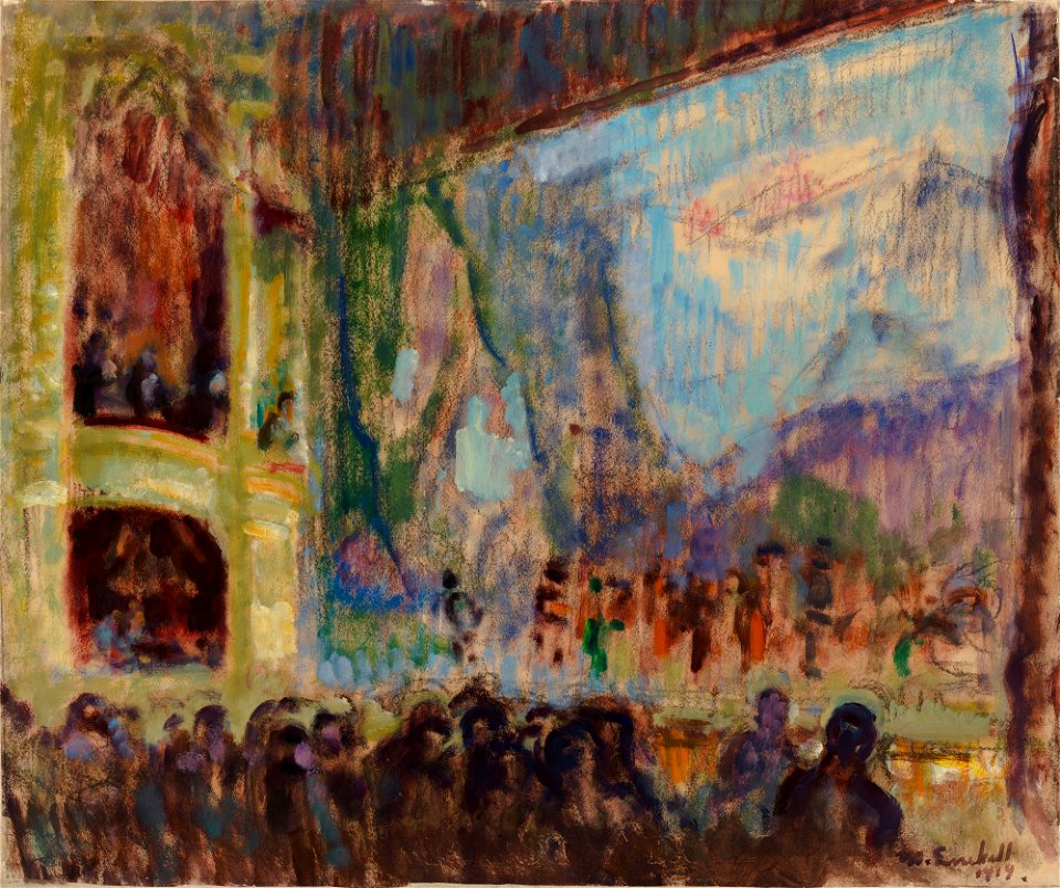 Magnus Enckell - Interior View of the Finnish Opera - A IV 3803 - Finnish National Gallery