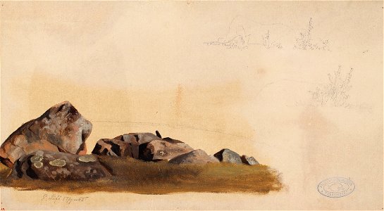 Magnus von Wright - Kiviharjoitelma, Iso Lehtisaari Espoossa - A I 35-5 - Finnish National Gallery