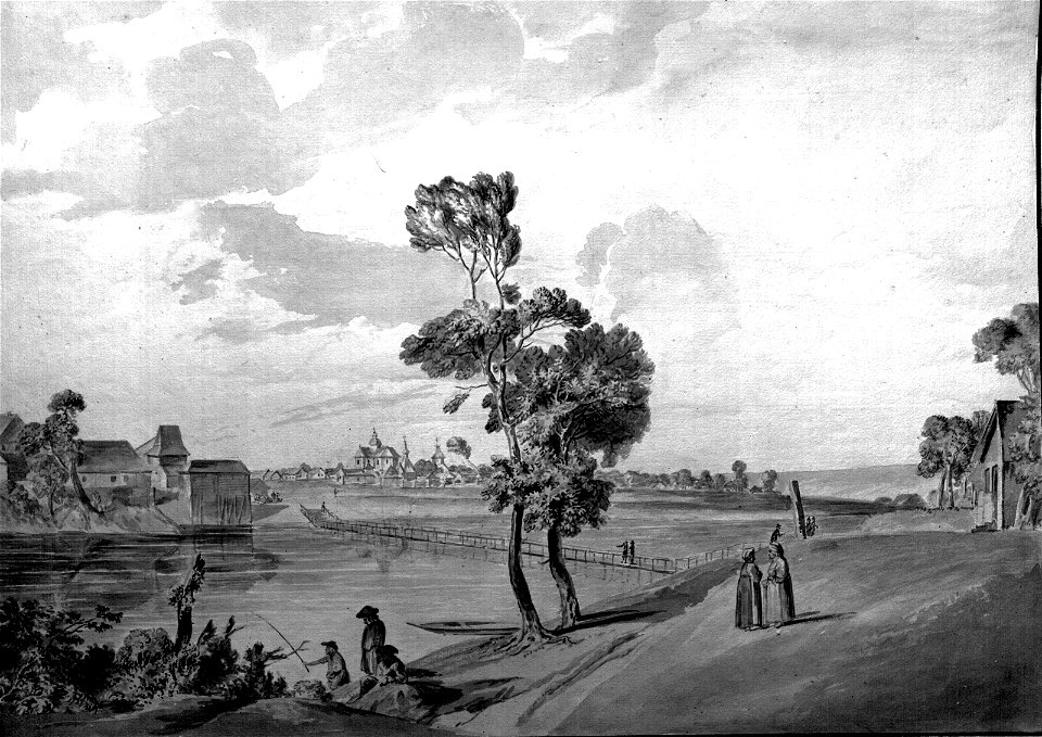 Mahiloŭ, Dniapro. Магілёў, Дняпро (J. Pieška, 1800) (2)