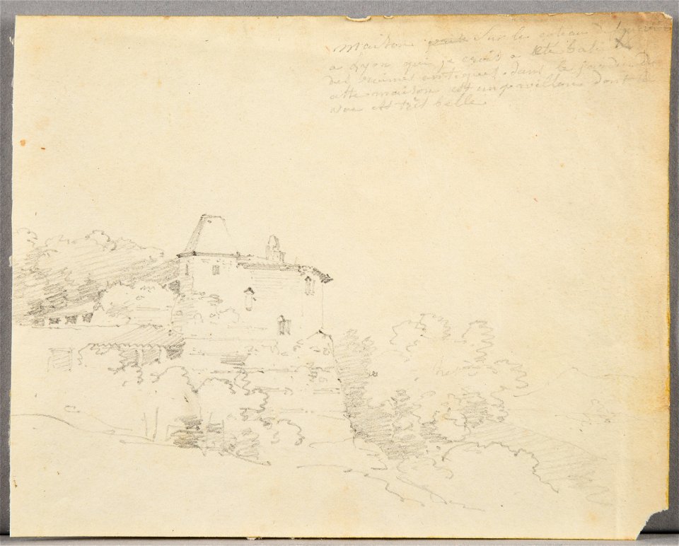 Maison sur la colline de Fourvière - Jacques Raymond Brascassat (vers 1824)