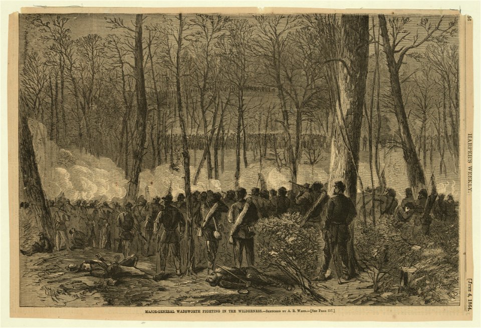 Major-General Wadsworth fighting in the Wilderness LCCN2004660194