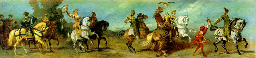 Makart hans der jubilaumszug 3 die falkenjagd
