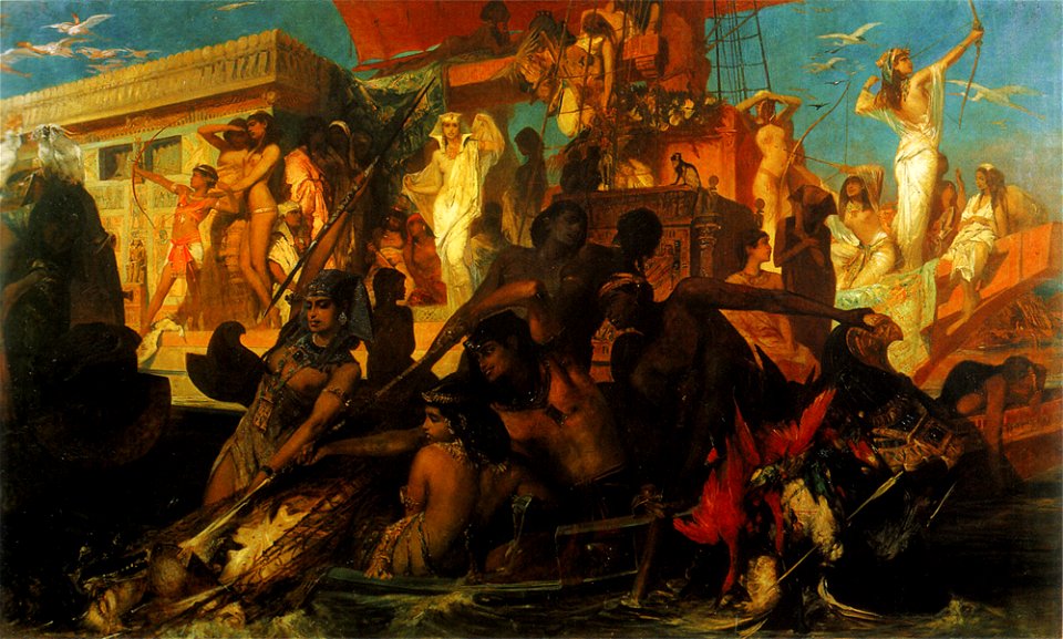 Makart hans die niljagd der kleopatra