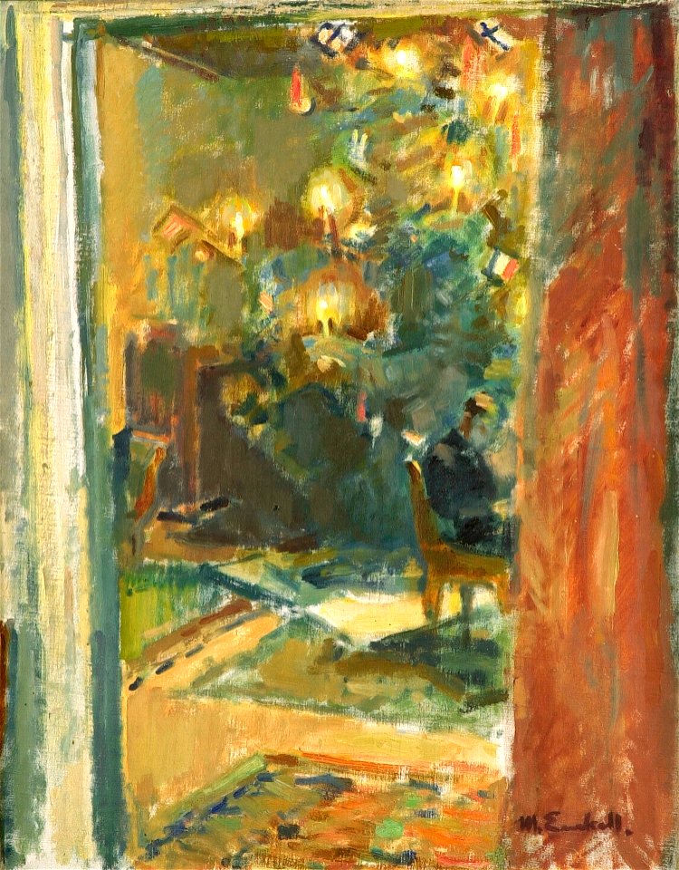 Magnus Enckell - Christmas Tree in the Hall of Kilo Mansion