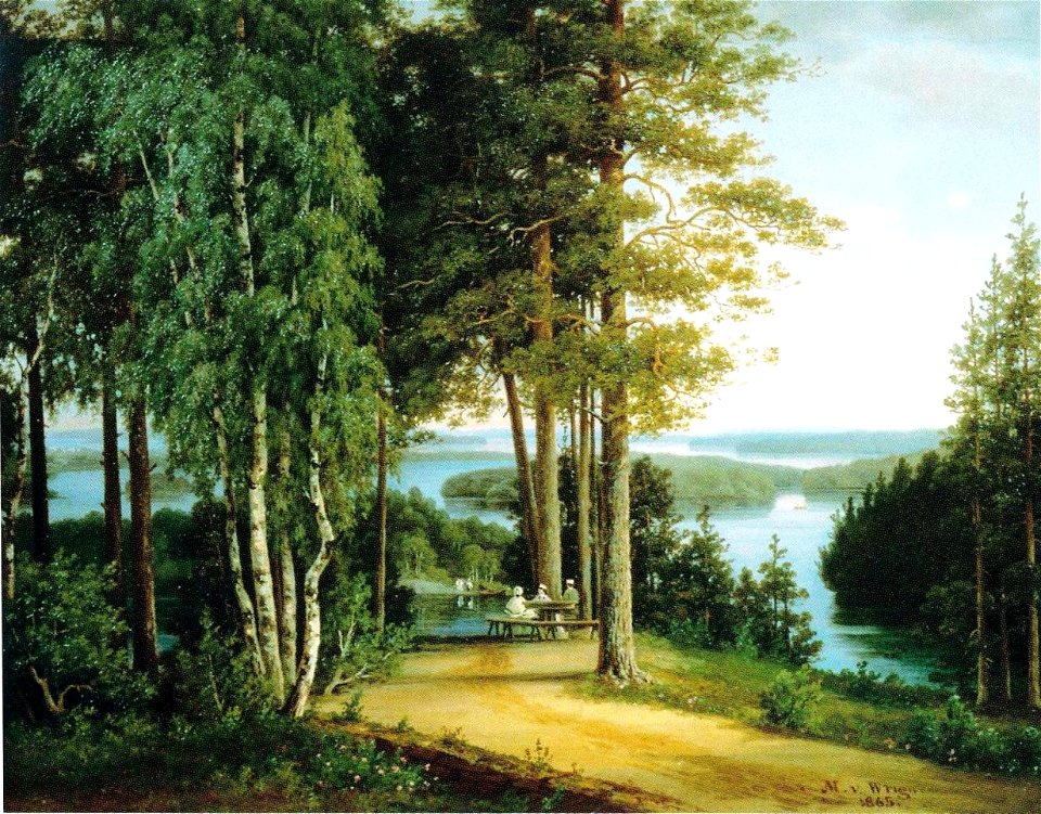 Magnus von Wright, Maisema Punkaharjulta