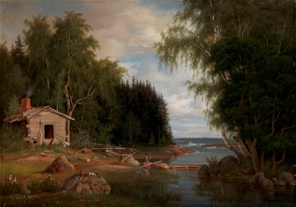 Magnus von Wright - Rantamaisema, aihe Lehtisaaresta - A I 495 - Finnish National Gallery