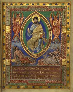 Maiestas Domini, fol. 6r, Metz Sacramentary, c. 869