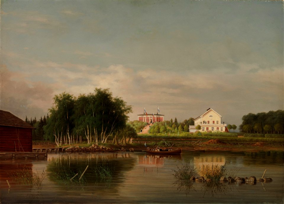 Magnus von Wright - Honkolan kartano Urjalassa - A I 32 - Finnish National Gallery