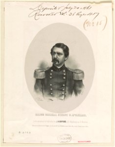 Major General George B. M'Clellan - J.E. Baker ; lithographed & published by J.H. Bufford. LCCN90714000