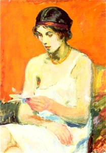 Magnus Enckell - Lesendes Maedchen