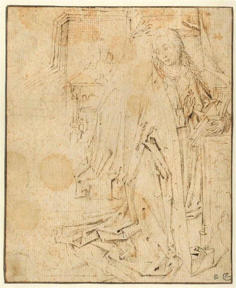 Maitre des études de draperies Annonciation Cabinet des Estampes et des Dessins 77.994.0.1