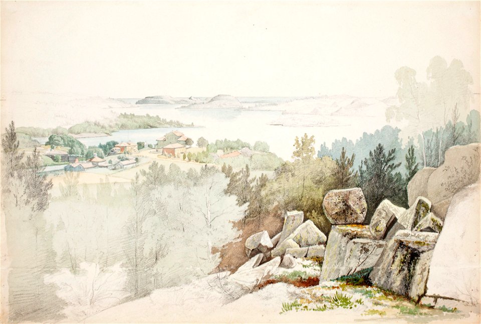 Magnus von Wright - Tervun kartano Kurkijoella - A I 36-1 - Finnish National Gallery