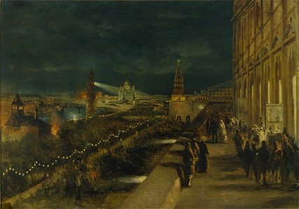 Makovsky Illiuminaciya Moskvy po sluchaiu koronacii 1883 goda