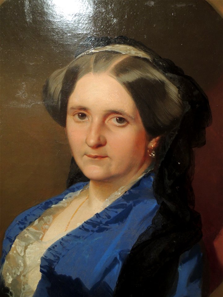 Anna Alexeevna Andro (Olenina) by I. Makarov (1851,GLM) detail