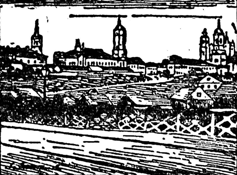 Mahiloŭ, Dniaproŭski most. Магілёў, Дняпроўскі мост (K. Frantz, 1918)