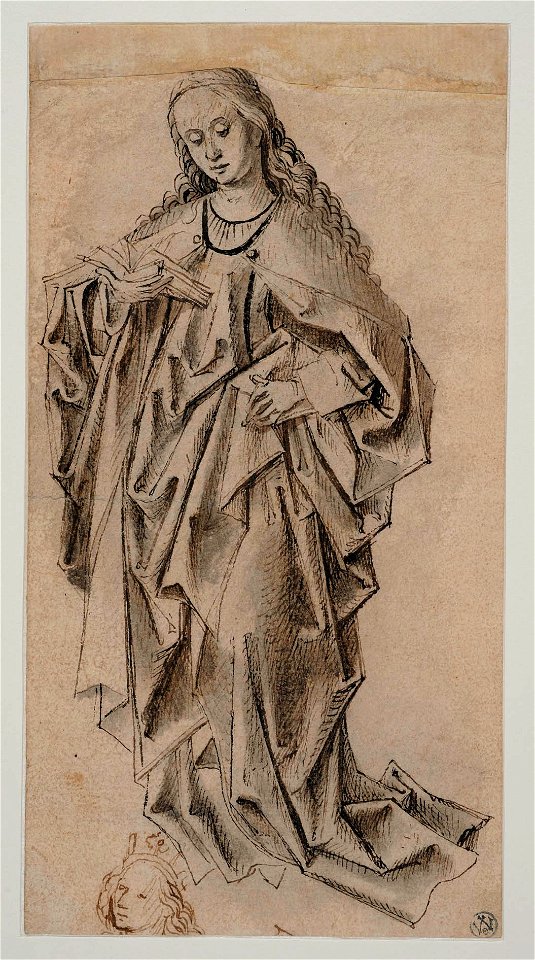 Maitre des etudes des draperies sainte
