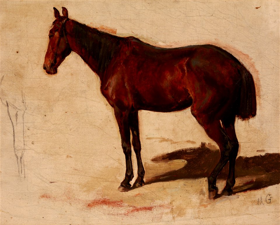 Maksymilian Gierymski - Study of a Horse - MNK II-a-338 - National Museum Kraków