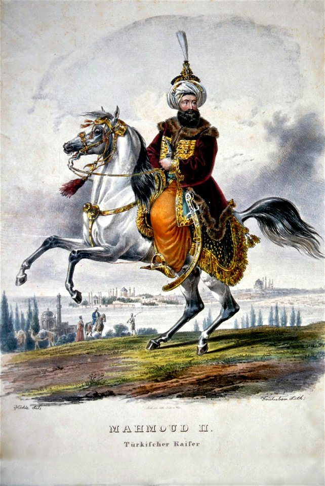 Mahmoud II. Litho