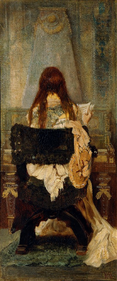Hans Makart - Dame am Spinett (1871)