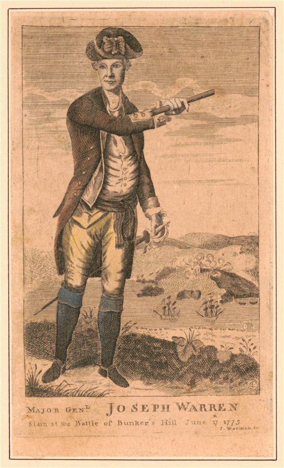 Major gen'l. Joseph Warren - slain at the battle of Bunker's Hill June 17th 1775 - J. Norman sc. LCCN2004666667