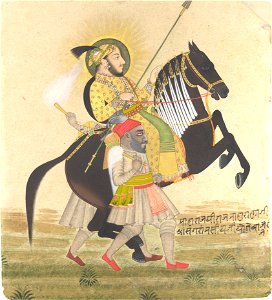 Maharana Sangram Singh Riding a Prize Stallion