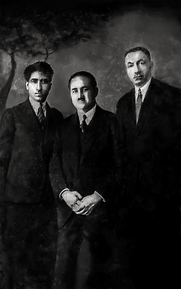 Mahammad Amin Rasulzade, Mirza Bala Mammadzade and Abbasgulu Kazimzade