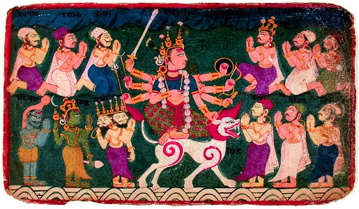 Mahalakshmi riding her lion (6125055728)