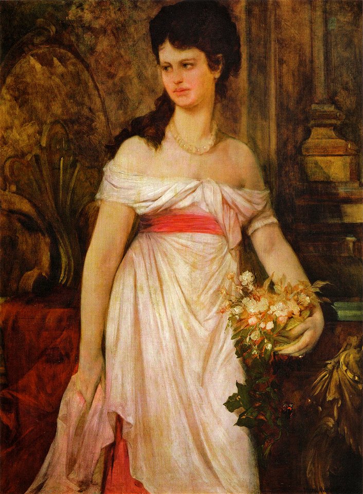 Makart–Lady in a white dress