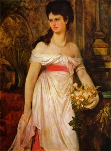 Makart–Lady in a white dress