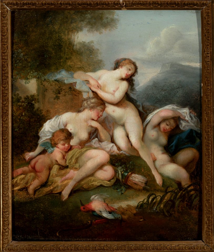Malarz farncuski XVII-XVIII w. - Diana and nymphs (Bath of Diana) - 131598 - National Museum in Warsaw
