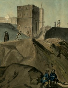 Mahiloŭ, Alejnaja brama. Магілёў, Алейная брама (J. Pieška, 1800) (3)
