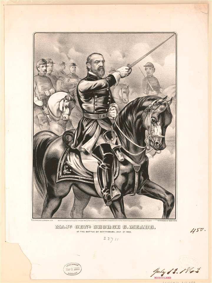 Majr. Genl. George G. Meade, at the battle of Gettysburg, July 3d. 1863 LCCN90715658