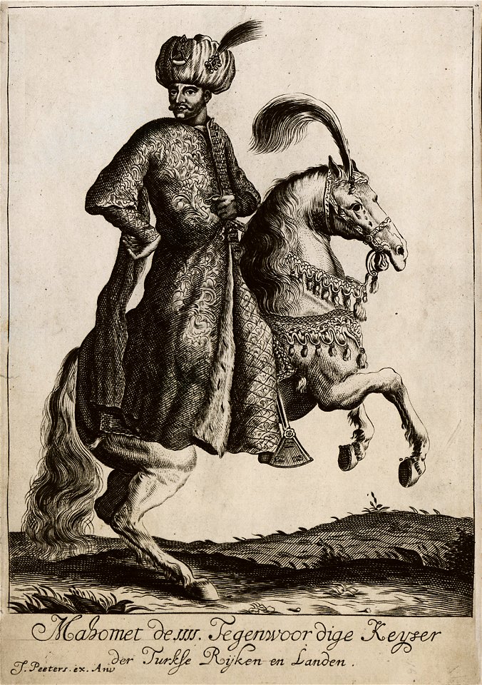 Mahomet de IIII Tegenwoordige Keyser der Turkse Ryken en Landen - Peeters Jacob - 1686