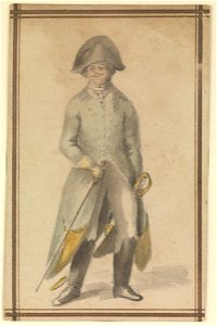 Male figure in military uniform (Bray album) RMG PT2046
