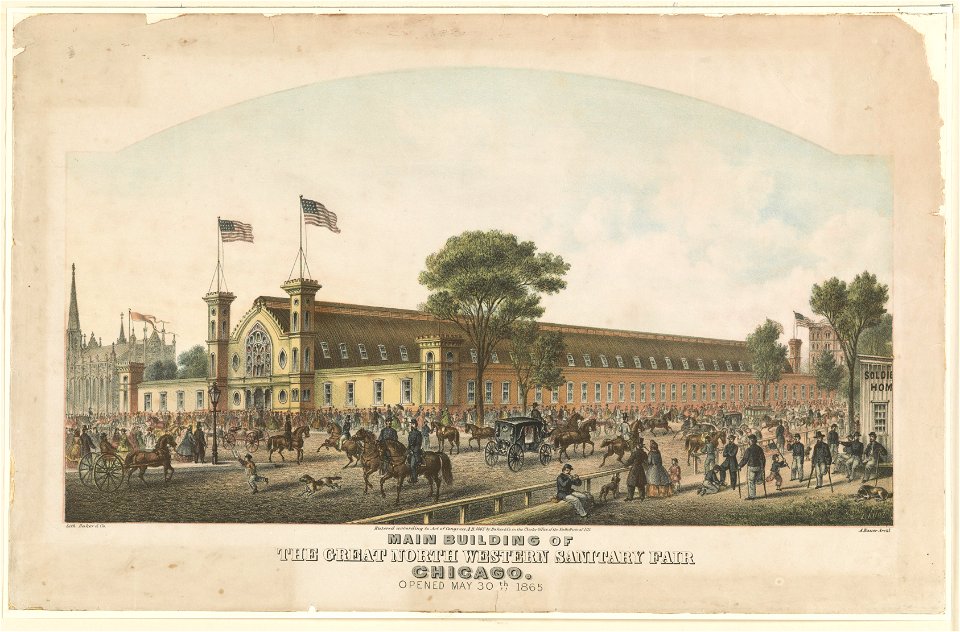 Main building of the great north western sanitary fair Chicago. Opened May 30th, 1865 LCCN2003679966