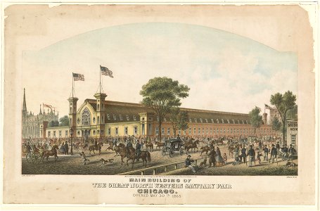 Main building of the great north western sanitary fair Chicago. Opened May 30th, 1865 LCCN2003679966
