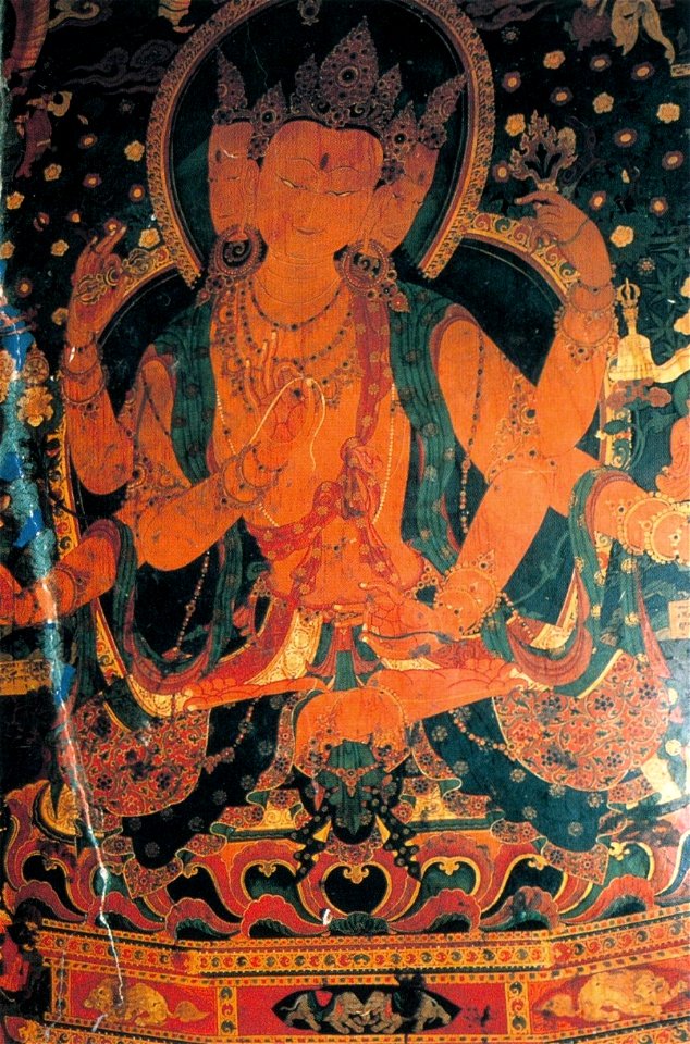 Maitreya Bodhisattva, wall painting, Kumbum monastery at Gyantse, Tsang, ca. 2nd quarter of the 15th century