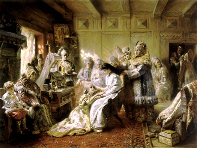The Russian Bride's Attire - Konstantin Makovsky. Free illustration for personal and commercial use.