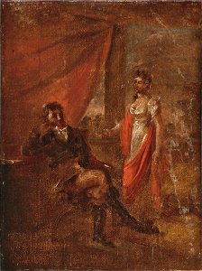 Man and wife in a room by Tropinin