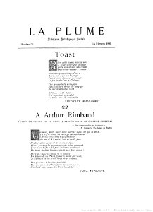 Mallarmé Salut La Plume 1893
