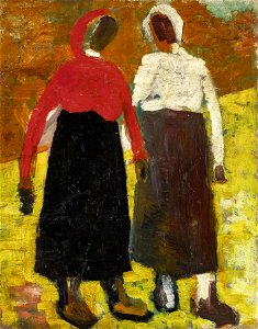 Two Peasant Figures by Kazimir Malevich, c. 1928-1930