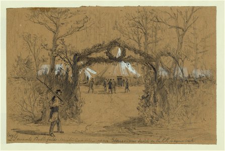 Maj General Butterfields winter Quarters-near Stonemans swich(sic) on the R.R. to Aquia Creek LCCN2004660851